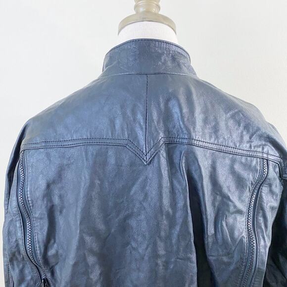 Hein Gericke Back Leather Bomber Jacket Zip Up Women's Size 42 EUC - Picture 7 of 9